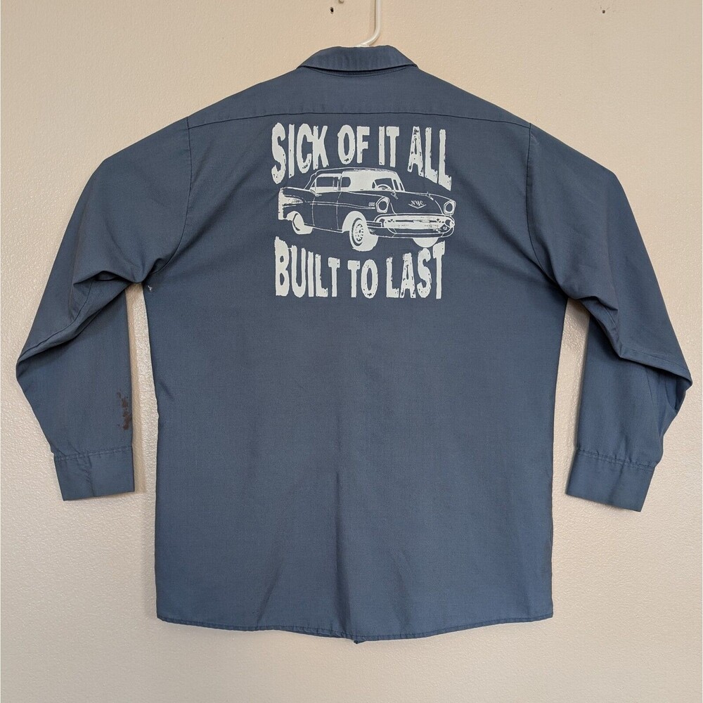 Sick Of It All Large Mechanic Shirt Long Sleeve Work New York Hardcore Y2K